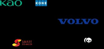 Trusted corporate interior design clients including Tupperware, Fuji Xerox, OCBC Bank, Nike, Hilton, BASF, Publicis Groupe, and General Mills - Malaysia office design